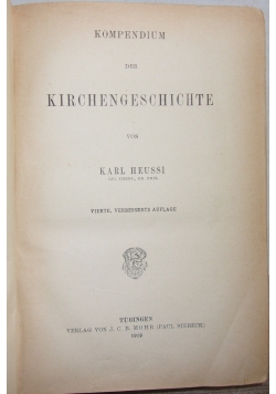 Kompedium der Kirchengeschichte 1919