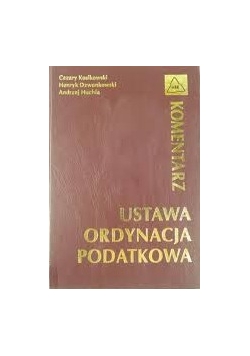 Ustawa ordynacji podatkowej- Komentarz