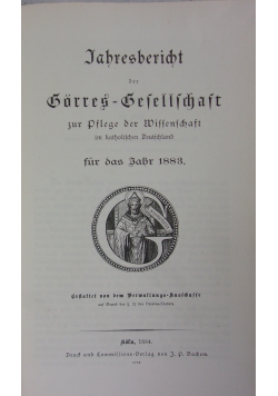 Jahresbericht der Görres-Gesellschaft, 1877 r.
