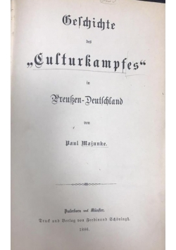 Geschichte des "Culturkampfes" in Preussen-Deutschland, 1886 r.
