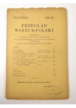 Przegląd Wszechpolski, rok III, nr 6, 1924 r.