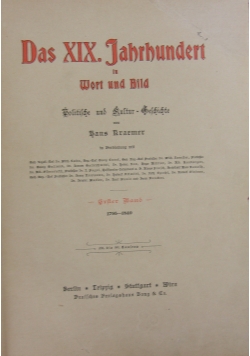 Das XIX Jahrhundert in Wort und Bild