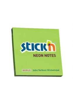 Notes samoprzylepny zielony neonowy