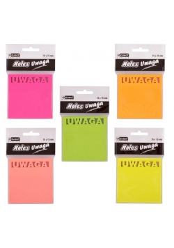 Notes samoprzylepny 75x75mm uwaga text D.RECT