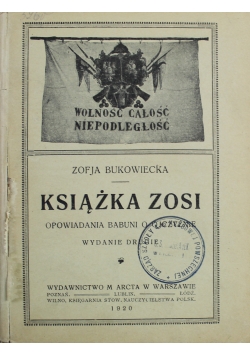 Książka Zosi 1920 r.
