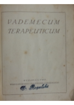 Vademecum terapeuticum