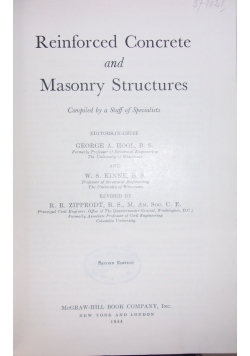 Reinforced Cocerte and Masonry Structures, 1944 r.