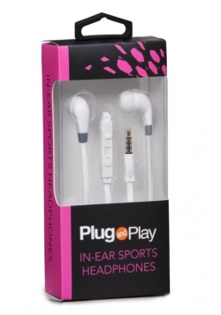 Słuchawki z mikrofonem I vol płaski kabel PLUG&PLA