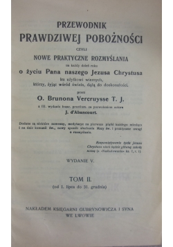 Przewodnik prawdziwej pobożności, Tom II, 1930 r.