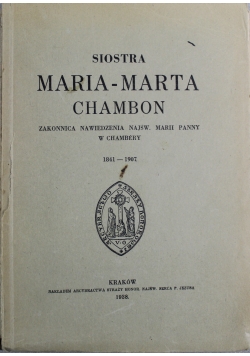 Siostra Maria Marta Chambon 1938 r.