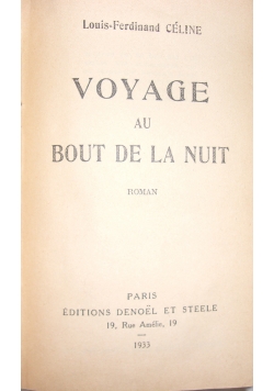 Yoyage Au Bout De La Nuit, 1933r.