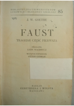 Faust, część I, 1931 r.