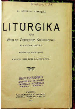 Liturgika  1922 r