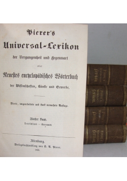 Pierer's Universal-Lexikon,Zestaw 5 książek