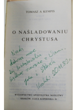 O  naśladowaniu Chrystusa