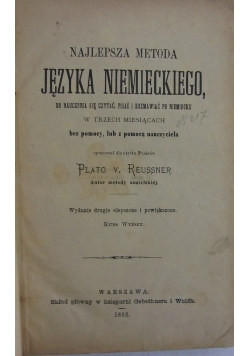 Najlepsza metoda języka niemieckiego, 1883 r.