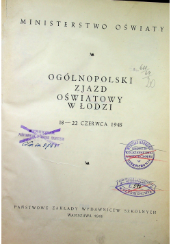 Ogólnopolski zjazd oświatowy w Łodzi