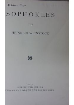 Sophokles, 1931 r.