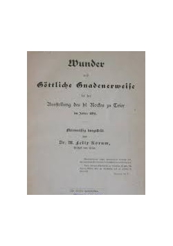 Wunder und Göttliche Gnadenerweise bei der Ausstellung d., 1894