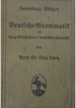 Deutsche Grammatik, 1912r.