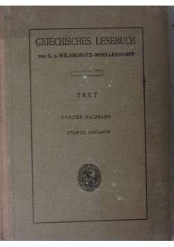 Griechisches Lesebuch 1923 r.