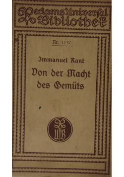 Don der Macht des Gemuts ,1824r.