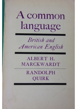 A common language. British and American English