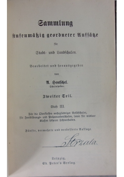 Sammlung 2, stusenmasig geordneter Aussase,