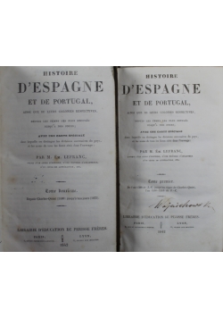 Historie D'espagne et de Portugal 2 tomy 1842 r.