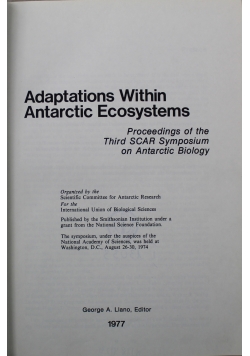 Adaptations Within Antarctic Ecosystems