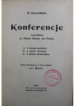 Konferencje wypowiedziane w Notre Dame de Paris 1914 r