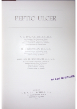 Peptic ulcer