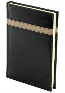 Kalendarz 2019 A5 dzienny przeszywany Safiano