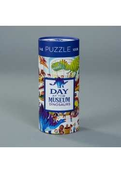 Puzzle 72 elementy Dzień w muzeum Dinozaury