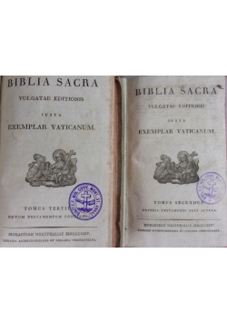 Biblia Sacra Vulgatae Editionis , Tom II,III. 1824 r.