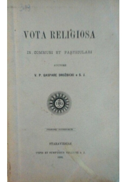 Vota religiosa ,1892 r.