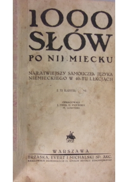 1000 słów po niemiecku, 1935 r.