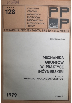 Mechanika gruntów w praktyce inżynierskiej Część III