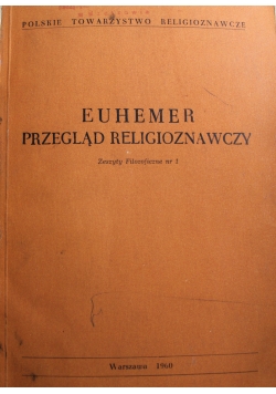 Euhemer przegląd religioznawczy 1960  6 numerów