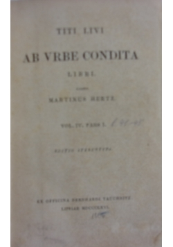 Titi Livi Ab Vrbe Condita ,1866r.