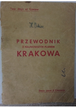 Przewdonik z najnowszym planem Krakowa, ok 1947r.