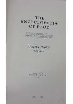 The encyclopedia of food, 1941 r.