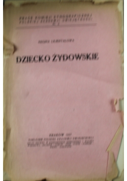 Dziecko żydowskie 1927 r