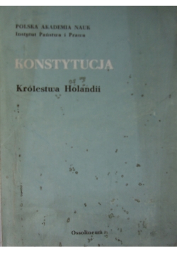 Konstytucja królestwa Holandii