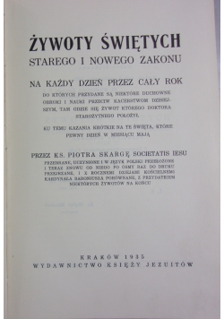 Żywoty Świętych ,1935r.