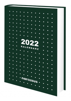 Kalendarz 2022 A5 dzienny zielony NARCISSUS