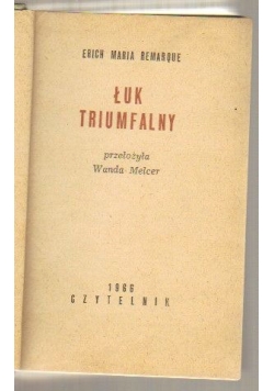 Łuk triumfalny dedykacja