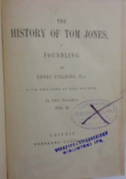 The History of Tom Jones 1844
