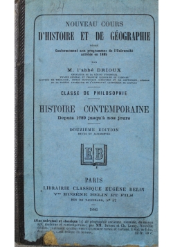 Histoire Contemporaine 1886 r.