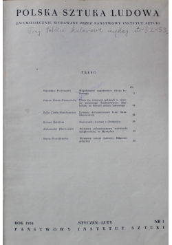 Polska Sztuka Ludowa nr od 1 do 6 1954 r.